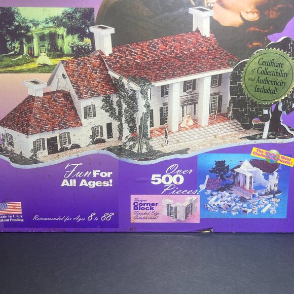 NIB Vintage 1994 Collectible Gone with the Wind Tara 500pc 3D Puzzle Plex - Picture 3 of 8
